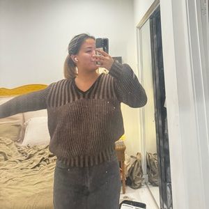 Vintage Brown Alpaca Wool Sweater